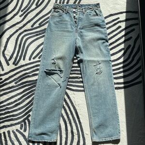 JLUXLABEL Light Blue Boyfriend Jeans